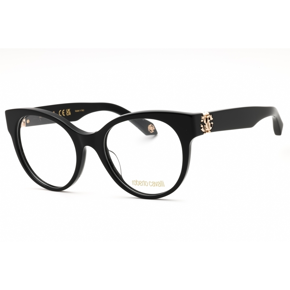 Roberto Cavalli VRC027M Eyeglasses Black Acetate Round